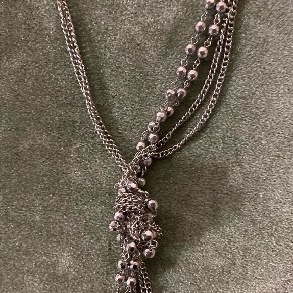 #404 KNOTTED Silver Necklace - Picture 5 of 7